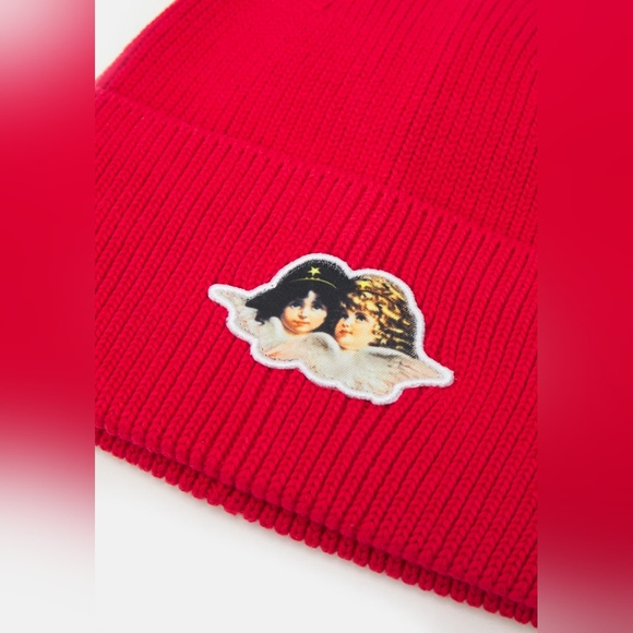 Fiorucci ANGELS BEANIE hat red New - Picture 13 of 14